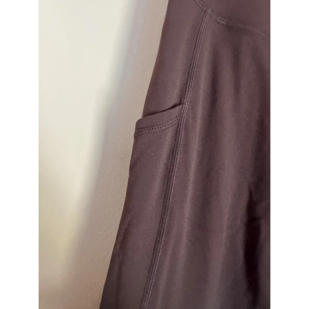 Quince Ultra-Form Maternity Pocket Leggings Espresso Brown Size M 28